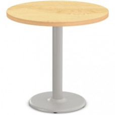 Special-T Cantina-2 Dining Table - Crema Maple Round Top - Fog Gray, Powder Coated Base x 36
