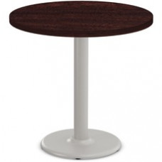 Special-T Cantina-2 Dining Table - Espresso Round Top - Fog Gray, Powder Coated Base x 36