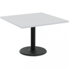 Special-T Cantina-2 Dining Table - Gray Square Top - Black Wrinkle, Powder Coated Base - 42