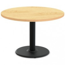 Special-T Cantina-2 Dining Table - Crema Maple Round Top - Black Wrinkle, Powder Coated Base x 42