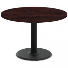 Special-T Cantina-2 Dining Table - Espresso Round Top - Black Wrinkle, Powder Coated Base x 42