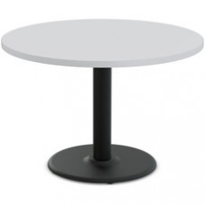 Special-T Cantina-2 Dining Table - Gray Round Top - Black Wrinkle, Powder Coated Base x 42