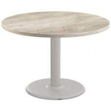 Special-T Cantina-2 Dining Table - Aged Driftwood Round Top - Fog Gray, Powder Coated Base x 42