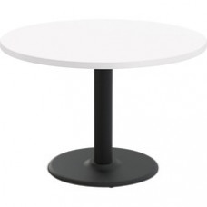 Special-T Cantina-2 Dining Table - White Round Top - Black, Powder Coated Base - 1 Legs x 42