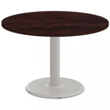 Special-T Cantina-2 Dining Table - Espresso Round Top - Fog Gray, Powder Coated Base x 42