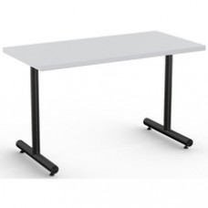 Special-T Kingston Training Table Component - Light Gray Rectangle Top - Black T-shaped Base - 48