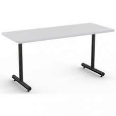 Special-T Kingston Training Table Component - Light Gray Rectangle Top - Black T-shaped Base - 60