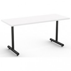 Special-T Kingston Training Table Component - White Rectangle Top - Black T-shaped Base - 60