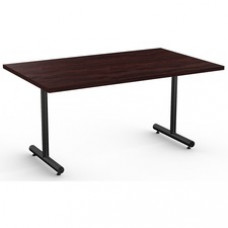 Special-T Kingston Training Table Component - Espresso Rectangle Top - Black T-shaped Base - 60