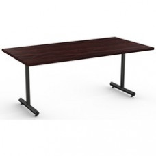 Special-T Kingston Training Table Component - Espresso Rectangle Top - Black T-shaped Base - 72