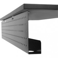Special-T Steel Modesty Panel with Wire Channel - Steel - Black