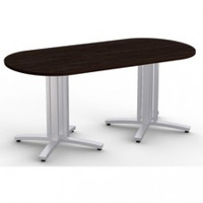 Special-T Structure 4X Conference Table - Ebony Recon Racetrack Top - Powder Coated Base - 72