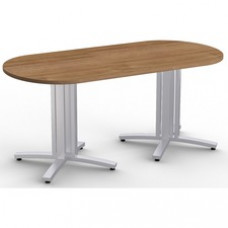 Special-T Structure 4X Conference Table - River Cherry Racetrack Top - Powder Coated Base - 72