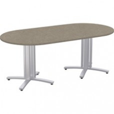 Special-T Structure 4X Conference Table - Evening Tigris Racetrack Top - Powder Coated Base - 84