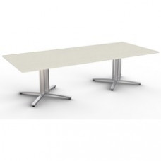 Special-T Structure 4X Conference Table - Crisp Linen Rectangle Top - Powder Coated Base - 10 ft Table Top Length x 48