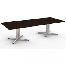 Special-T Structure 4X Conference Table - Ebony Recon Rectangle Top - Powder Coated Base - 10 ft Table Top Length x 48