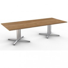 Special-T Structure 4X Conference Table - River Cherry Rectangle Top - Powder Coated Base - 10 ft Table Top Length x 48
