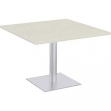 Special-T Sienna Cafe Table - Brown Square Top - Powder Coated, Metallic Silver Base x 36