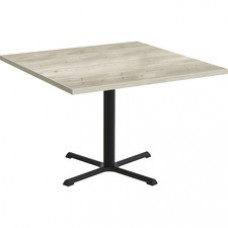 Special-T StarX-2 Dining Table - Aged Driftwood Square Top - Black, Powder Coated Base - 36