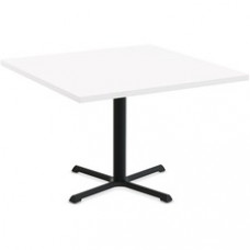 Special-T StarX-2 Dining Table - White Square Top - Black, Powder Coated Base - 36