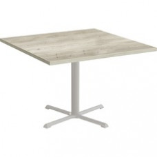 Special-T StarX-2 Dining Table - Aged Driftwood Square Top - Gray, Powder Coated Base - 36
