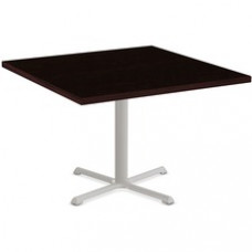 Special-T StarX-2 Dining Table - Espresso Square Top - Gray, Powder Coated Base - 36