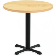 Special-T StarX-2 Dining Table - Crema Maple Round Top - Black, Powder Coated Base x 36