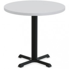 Special-T StarX-2 Dining Table - Gray Round Top - Black, Powder Coated Base x 36