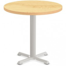 Special-T StarX-2 Dining Table - Crema Maple Round Top - Gray, Powder Coated Base x 36
