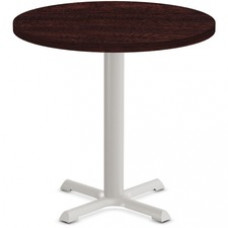 Special-T StarX-2 Dining Table - Espresso Round Top - Gray, Powder Coated Base x 36
