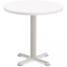 Special-T StarX-2 Dining Table - White Round Top - Gray, Powder Coated Base x 36