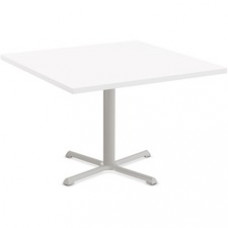 Special-T StarX-2 Dining Table - White Square Top - Gray, Powder Coated Base - 42