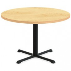 Special-T StarX-2 Dining Table - Crema Maple Round Top - Black, Powder Coated Base x 42