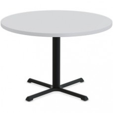 Special-T StarX-2 Dining Table - Gray Round Top - Black, Powder Coated Base x 42