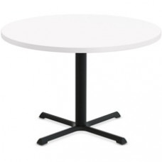 Special-T StarX-2 Dining Table - White Round Top - Black, Powder Coated Base x 42