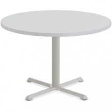 Special-T StarX-2 Dining Table - Gray Round Top - Gray, Powder Coated Base x 42