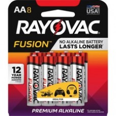 Rayovac Fusion Advanced Alkaline AA Batteries - For Digital Camera, Toy - AA - 8 / Pack