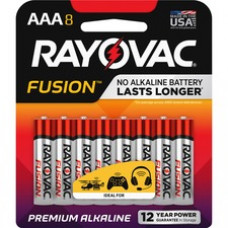 Rayovac Fusion Alkaline AAA Batteries - For Toy, Digital Camera - AAA - 8 / Pack