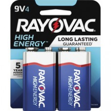 Rayovac Alkaline 9-Volt Batteries - For Multipurpose - 9V - 9 V DC - 4 / Pack
