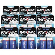 Rayovac Alkaline 9-Volt Batteries - For Multipurpose - 9V - 9 V DC - 48 / Carton