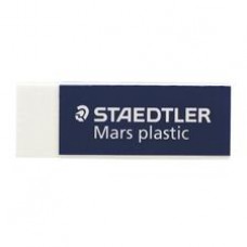 Staedtler Mars Plastic Eraser - Lead Pencil Eraser - Latex-free, Non-smudge, Tear Resistant, Smear Resistant - Vinyl - 0.5" Height x 2.6" Width x 0.9" Depth - 4/Pack - White