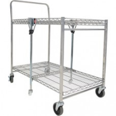 Bostitch Stow-Away Utility Cart - 2 Shelf - 250 lb Capacity - 4 Casters - x 35