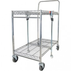 Bostitch Stow-Away Utility Cart - 2 Shelf - 250 lb Capacity - 4 Casters - x 29.6