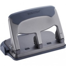 Bostitch Antimicrobial EZ Squeeze Hole Punch - 3 Punch Head(s) - 40 Sheet of 20lb Paper - 9/32