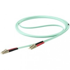 StarTech.com 15m OM4 LC to LC Multimode Duplex Fiber Optic Patch Cable- Aqua - 50/125 - Fiber Optic Cable - 40/100Gb - LSZH (450FBLCLC15) - Fiber Optic Network Cable for Network Device - First End: 2 x LC Network - Male - Second End: 2 x LC Network -