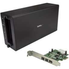 StarTech.com Thunderbolt 3 to FireWire Adapter - External PCI Enclosure - PCIe Card plus TB3 Chassis - The Thunderbolt 3 to 1394 FireWire adapter connects your FireWire peripherals to your Thunderbolt 3 computer - PCIe card plus chassis - Thunderbolt 3 to