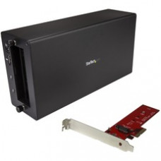 StarTech.com Thunderbolt 3 to M.2 adapter - External PCI Express Enclosure - Chassis plus card - The Thunderbolt 3 M.2 enclosure lets you take advantage of the speed and size of PCIe M.2 internal solid-state drives, connected externally to your Thunderbol
