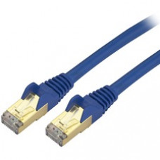 StarTech.com 12ft CAT6a Ethernet Cable - 10 Gigabit Category 6a Shielded Snagless 100W PoE Patch Cord - 10GbE Blue UL Certified Wiring/TIA - CAT6a Ethernet Cable delivers 10 Gigabit connection free of noise & EMI/RFI interference - Tested to comply w/ ANS