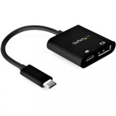 StarTech.com USB C to DisplayPort Adapter with 60W Power Delivery Pass-Through - 8K/4K USB Type-C to DP 1.4 Video Converter w/ Charging - USB-C to DisplayPort 1.4 video adapter converter 8K 60Hz/4K 120Hz/1080p; HDR/HBR3/DSC/HDCP 2.2/1.4 - 60W Power D