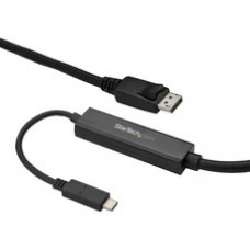 StarTech.com 9.8ft/3m USB C to DisplayPort 1.2 Cable 4K 60Hz - USB Type-C to DP Video Adapter Monitor Cable HBR2 - TB3 Compatible - Black - USB C to DisplayPort 1.2 Cable w/ 4K 60Hz/HBR2/5.1 Audio/HDCP 2.2/1.4 - Integrated video adapter minimizes signal l